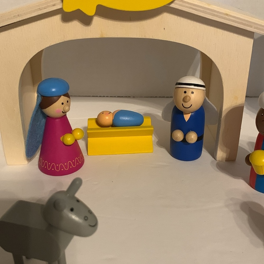 Adorable wooden Nativity scene, 15 pieces. Excellent condition. ππ«π΄πΌπ»π« - Picture 3 of 7
